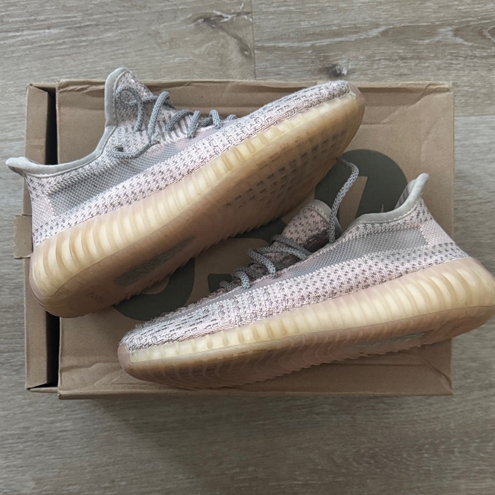 Yeezy Kids Sneakers in Gray and Cream